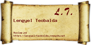 Lengyel Teobalda névjegykártya